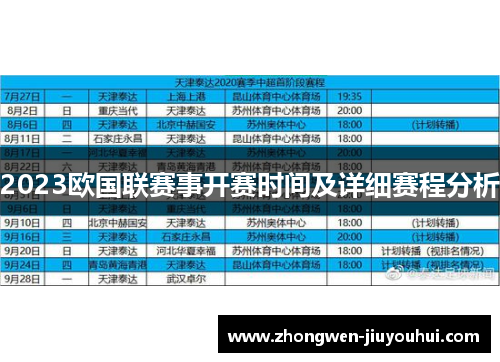 2023欧国联赛事开赛时间及详细赛程分析 2023欧国联赛事开赛时间及详细赛程分析